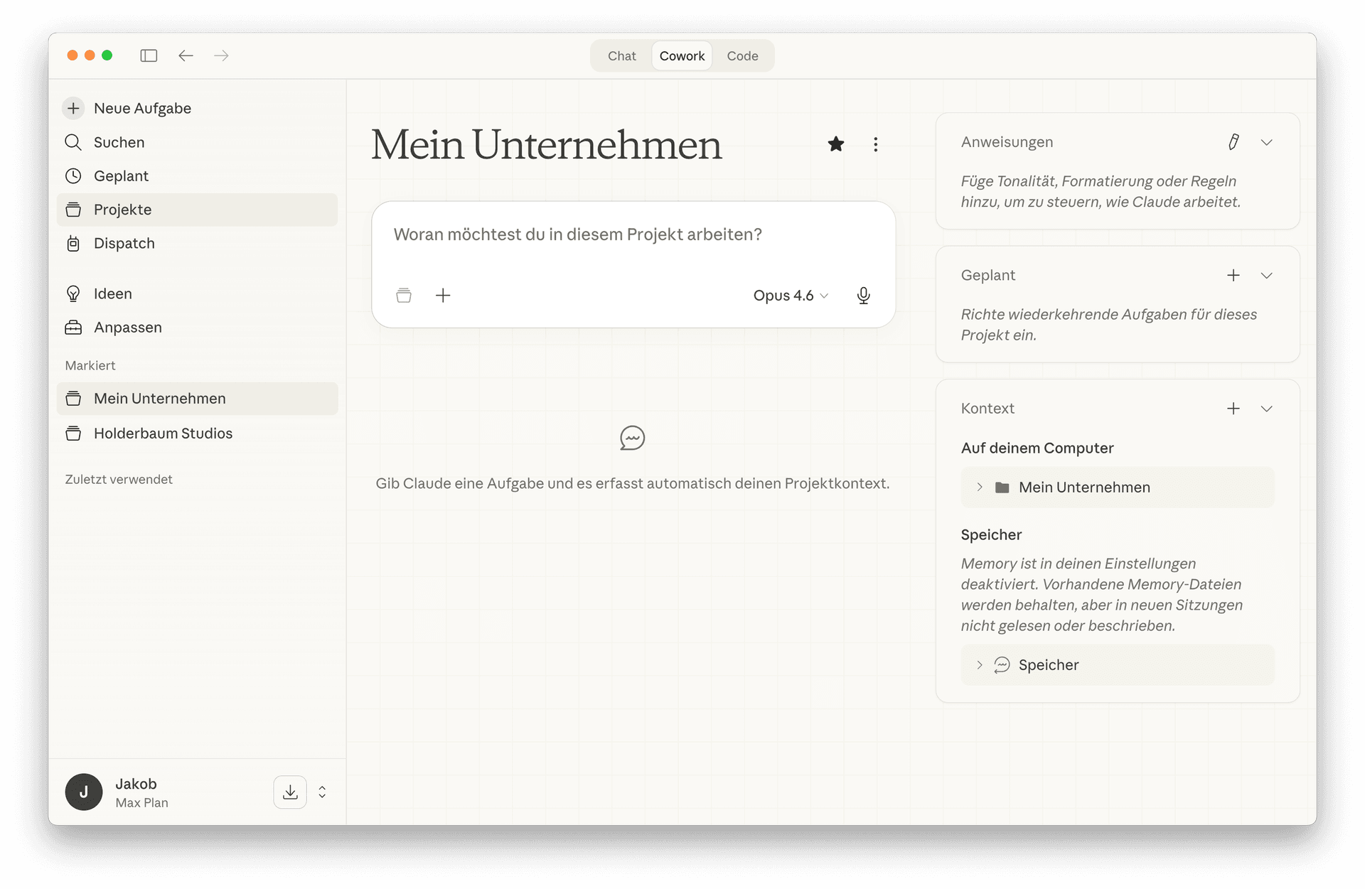 Dein fertiges Cowork-Projekt